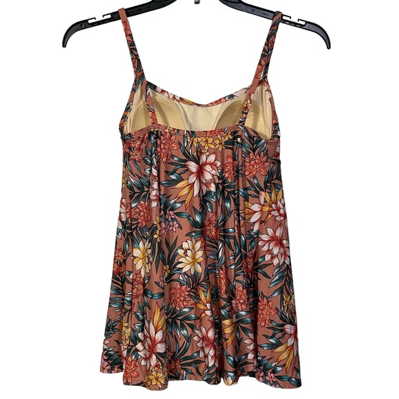 Swim Solutions Women's Tummy-Control Empire-Waist Swimdress 10 - Picture 2 of 8